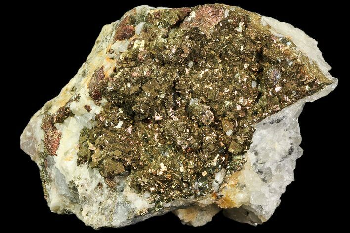 Pyrite On Calcite & Quartz - El Hammam Mine, Morocco #80357